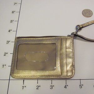 Coach Mini Skinny ID & credit card wristlet with key ring NWOT